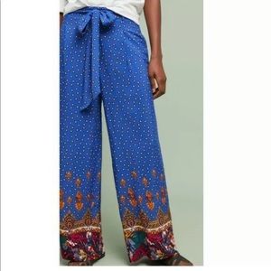 Anthropologie blue flare pants. Size 2